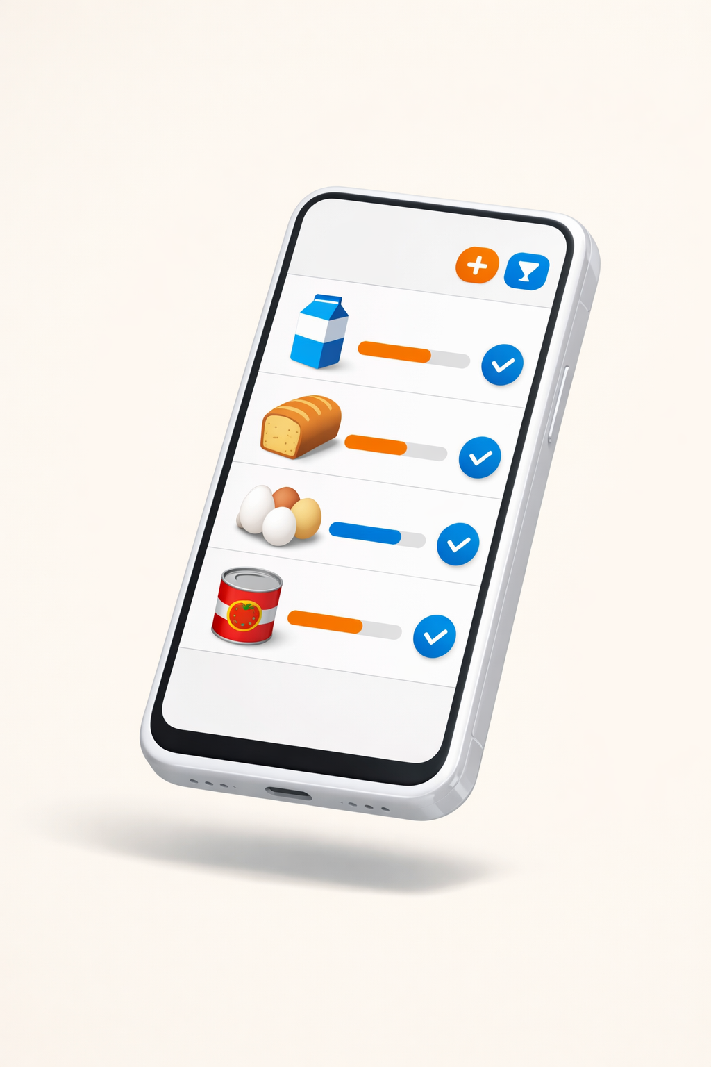 Cupboard app showing household inventory levels